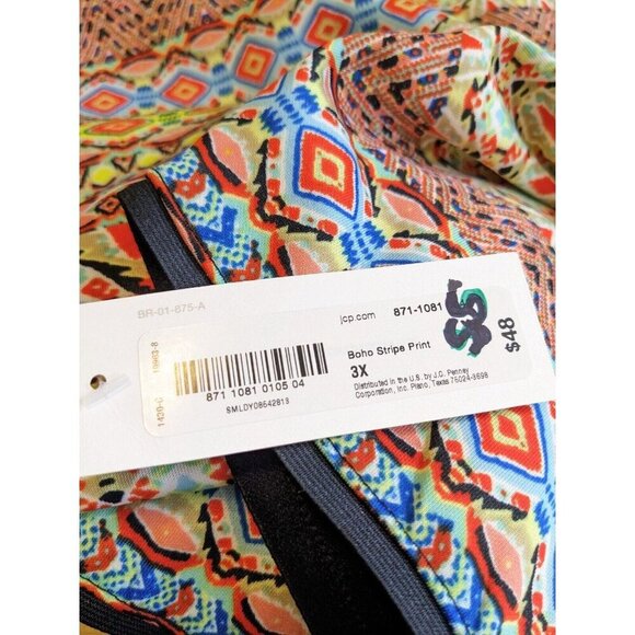 Womens NEW Plus Size Skirt 3X Pull On Stretch Bohemian Geometric Art To Wear - Picture 5 of 5